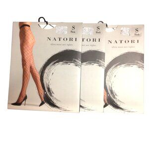 (Bundle of 3) Natori Ultra Maxi Net Tights Black Small NWT